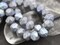 Silver Washed Etched Gray AB Antique Cut Round Beads -- Choose Your Size